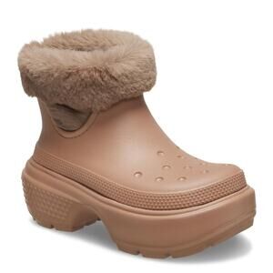 Crocs Stomp Lined Boot Size W12 M 10 Blush Pink Beige NWT